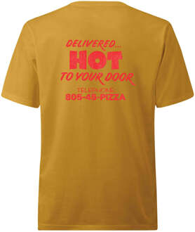 Stranger Things Surfer Boy Pizza Unisex T-shirt - Mosterd - XL Geel