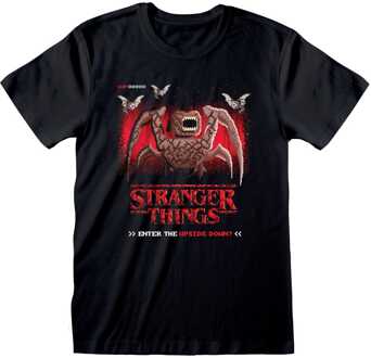 Stranger Things T-Shirt 8 Bit Upside Down Size L