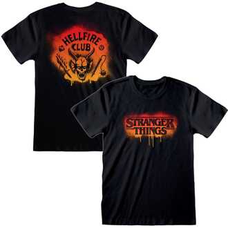 Stranger Things T-Shirt Spray Paint Hellfire Size L