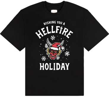 Stranger Things T-Shirt Wishing You A Hellfire Holiday Size M