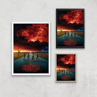 Stranger Things Welcome To Hawkins Giclee Art Print - A3 - Wooden Hanger Meerdere kleuren