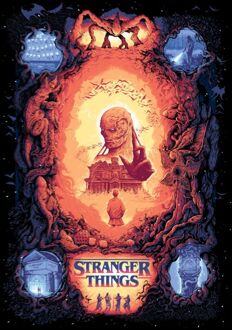 Stranger Things x Alex Hovey Vecna Illustration Men's T-Shirt - Black - S Zwart