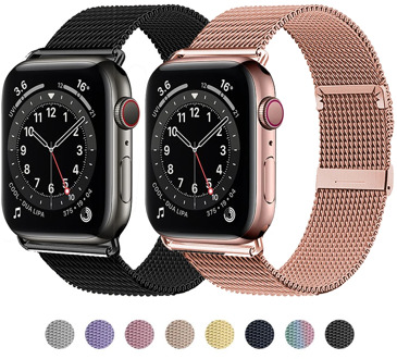 Strap For Apple watch band 6 44mm 40mm Milanese Loop Stainless steel Metal bracelet 42mm 38mm correa iWatch series 6/5/4/3/2/SE