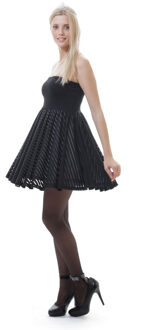Strapless twee-in-één mini-jurk Zwart - S