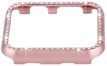 Strass Aluminium Smart Horloge Beschermhoes Slim Case Cover Bescherm Shell Case Geschikt Voor Apple Horloge 1/2/3