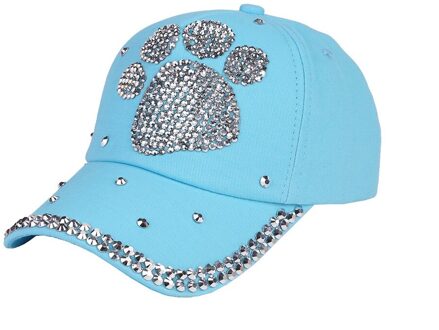Strass Outdoor Print Hoed Voor Baby Mode Verstelbare Hoeden Zon Unisex Hoed Kids Cap Zomer Kovboyskaya Shlyapa Blauw