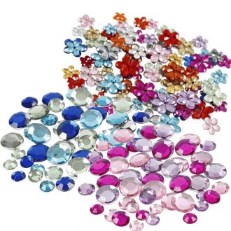 Strass plak steentjes mix 972 stuks