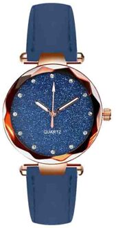 Strass Rose Gouden Horloge Vrouwelijke Riem Dames Horloges Vrouwen Quartz Horloges Mode Reloj De Moda Para Mujer Blauw
