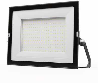 Stratos - LED Breedstraler 200 Watt 23530 Lumen - 4000K Neutraal wit licht - IP65 waterdicht - 15cm Kabel - Schijnwerper Zwart