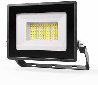 Stratos - LED Breedstraler 30 Watt 2505 Lumen - 6500K Daglicht wit licht - IP65 waterdicht - 15cm Kabel - Schijnwerper Zwart