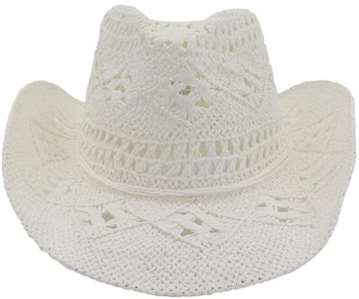 Straw Western Cowboy Hat Hand Made Beach Sunhats Party Sun For Man Woman Curling Brim Cap Sun Protection Unisex Hats wit