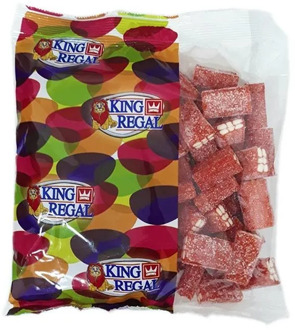 Strawberry brick with pica pica, bag 500gr King Regal