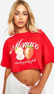 Strawberry Monaco T-Shirt, Red - XL