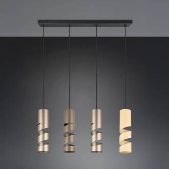 Stream hanglamp, meerkleurig Lengte 80 cm 4-lamps metaal GU10 meerkleurig, zwart