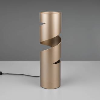 Stream tafellamp, bruin, hoogte 35 cm, metaal, GU10 koffiebruin