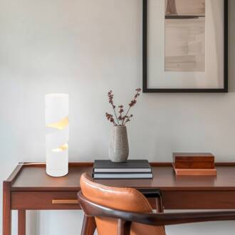 Stream tafellamp, wit, hoogte 35 cm, metaal, GU10