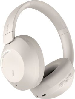 StreamQ C4 Over Ear ANC Wireless Bluetooth Headphones - Sand
