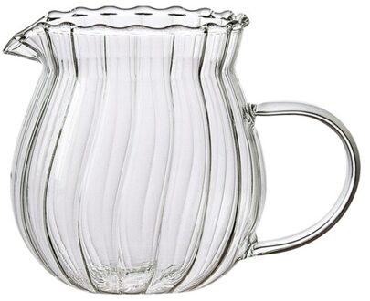 Streep Cafe Drinkware Melk Jug Glass Cup Warmte-Resistantn Glazen Beker Met Handvat Koffie Melk Thee Separator #2G #7 A0