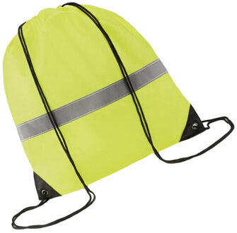 Streep reflecterende koordzak Geel - One size