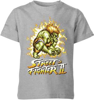 Street Fighter Blanka 16-bit Kids' T-Shirt - Grey - 146/152 (11-12 jaar) Grijs - XL