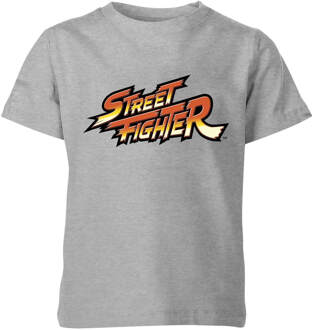 Street Fighter Logo Kids' T-Shirt - Grey - 110/116 (5-6 jaar) Grijs - S