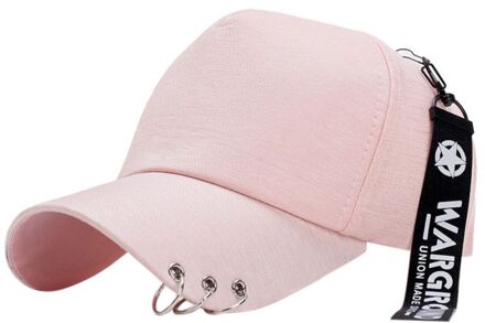 street lange golf cap golf hoed en ijzeren ring Koreaanse hoed 4 kleuren Roze