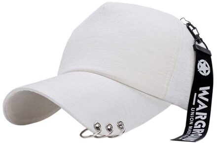 street lange golf cap golf hoed en ijzeren ring Koreaanse hoed 4 kleuren wit