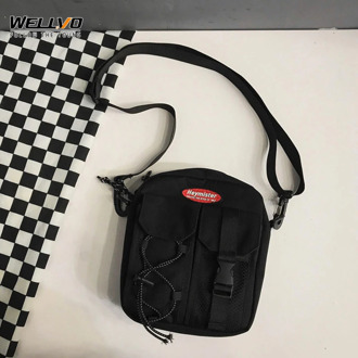 Street Mini Crossbody Bag Men's Hip Hop Small Messenger Bags Fashion Cell Phone Flap Men Waterproof Oxford Cross Body Pack XA58C