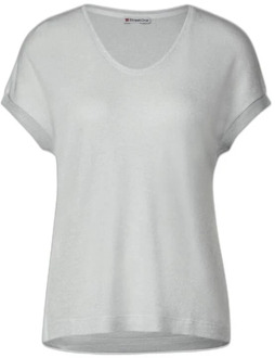 Street One Dames T-shirt Lente/Zomer Collectie Street One , Gray , Dames - 2Xl,Xl,L,M,S,Xs,2Xs