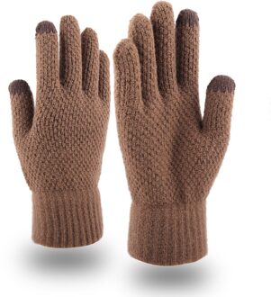 Streetwear Mannen Handschoenen Winter Vrouwen Volledige Vinger Wanten Verdikte Gebreide Warme Wollen Vrouwen Handschoenen Перчатки khaki