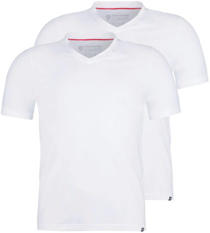 Strellson Basic V-Hals T-Shirt 2-Pack Strellson , White , Heren - 2XL