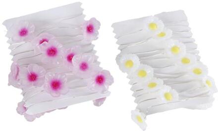 Strengverlichting Flowers roze/geel LED