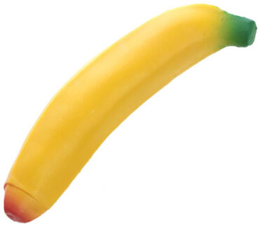 Stressbal banaan - foam - 17 cm - antistress - uitrekbare banaan - tot 24 cm