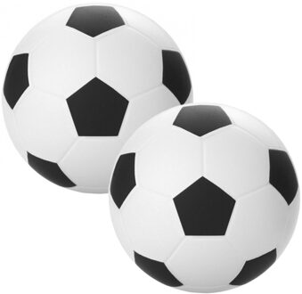 Stressbal voetbal - 2x - 6 cm - knijpbal - verbeter de focus