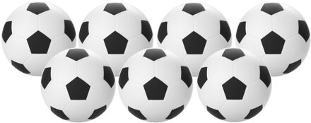 Stressbal voetbal - 7x - 6 cm - knijpbal - verbeter de focus