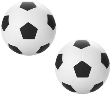 Stressbal voetbal - Set van 4x stuks - 6 cm - knijpbal - verbeter de focus