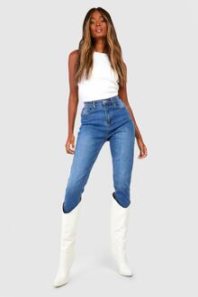 Stretch Booty Shaping Skinny Jeans Met Hoge Taille, Mid Wash - 34
