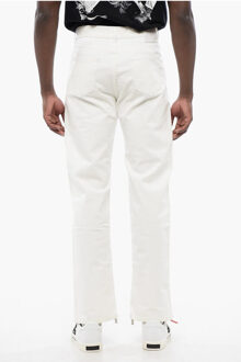 Stretch denim jeans met enkelrits 20 cm in wit - 31 Normaal