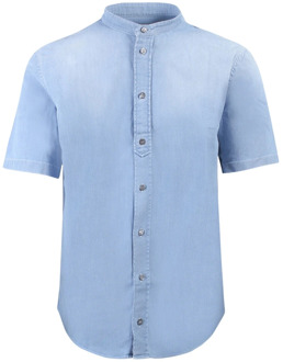 Stretch Denim Overhemd - Upgrade Jouw Garderobe Dondup , Blue , Heren - S