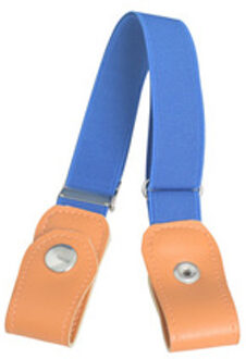 Stretch Elastische Taille Riem Mode Stretch Kinderen Elastische Riemen Gesp-Gratis Onzichtbare Verstelbare Tailleband YL5 Blauw