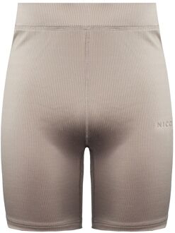 Stretch Highrise Fit Logo Latte Dames Arla Wielershort 0309 K018 0510 Beige - XS