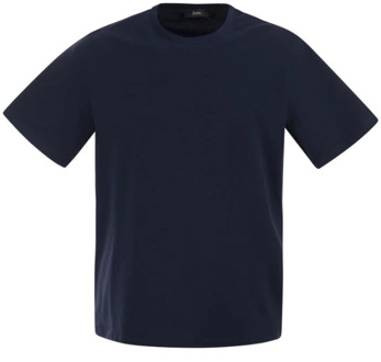 Stretch katoenen jersey T-shirt Herno , Blue , Heren - 2Xl,M