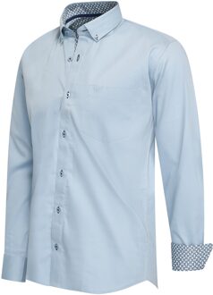 Stretch overhemd ancona Blauw - 2XL