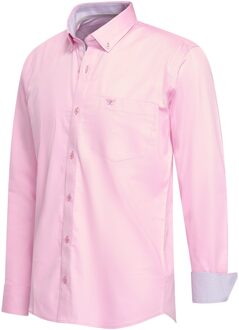 Stretch overhemd ancona Roze - M