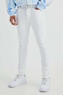 Stretch Super Skinny Jeans, White - 36R