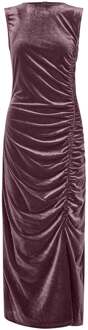 Stretch velvet maxi-jurk Luton  bordeaux - L,