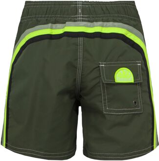 Stretch Waist Zwemshort Heren groen - zwart - XL