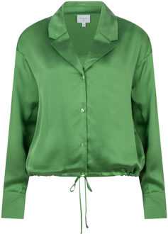 Stretch zijden blouse Emery  groen - XS,S,M,L,XL,