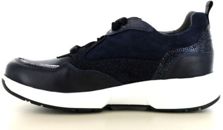 Stretchwalker Navy Leren Sneaker Xsensible , Blue , Dames - 38 Eu,41 Eu,39 Eu,43 Eu,40 EU
