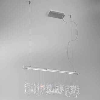 Stretta - elegante hanglamp van kristal chroom, helder